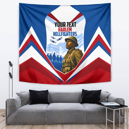 Personalized Harlem Hellfighters Tapestry Vintage WWI Military History Patriotic Art