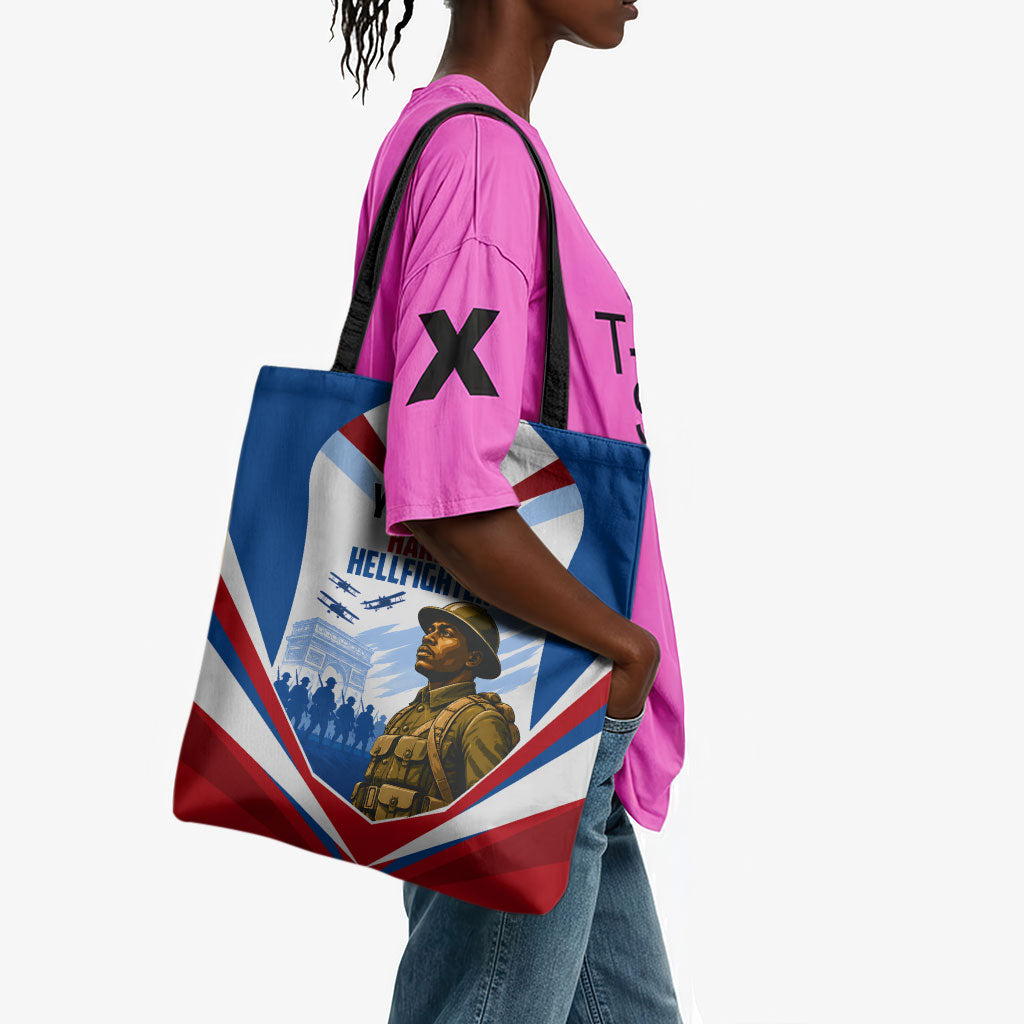 Personalized Harlem Hellfighters Tote Bag Vintage WWI Military History Patriotic Art