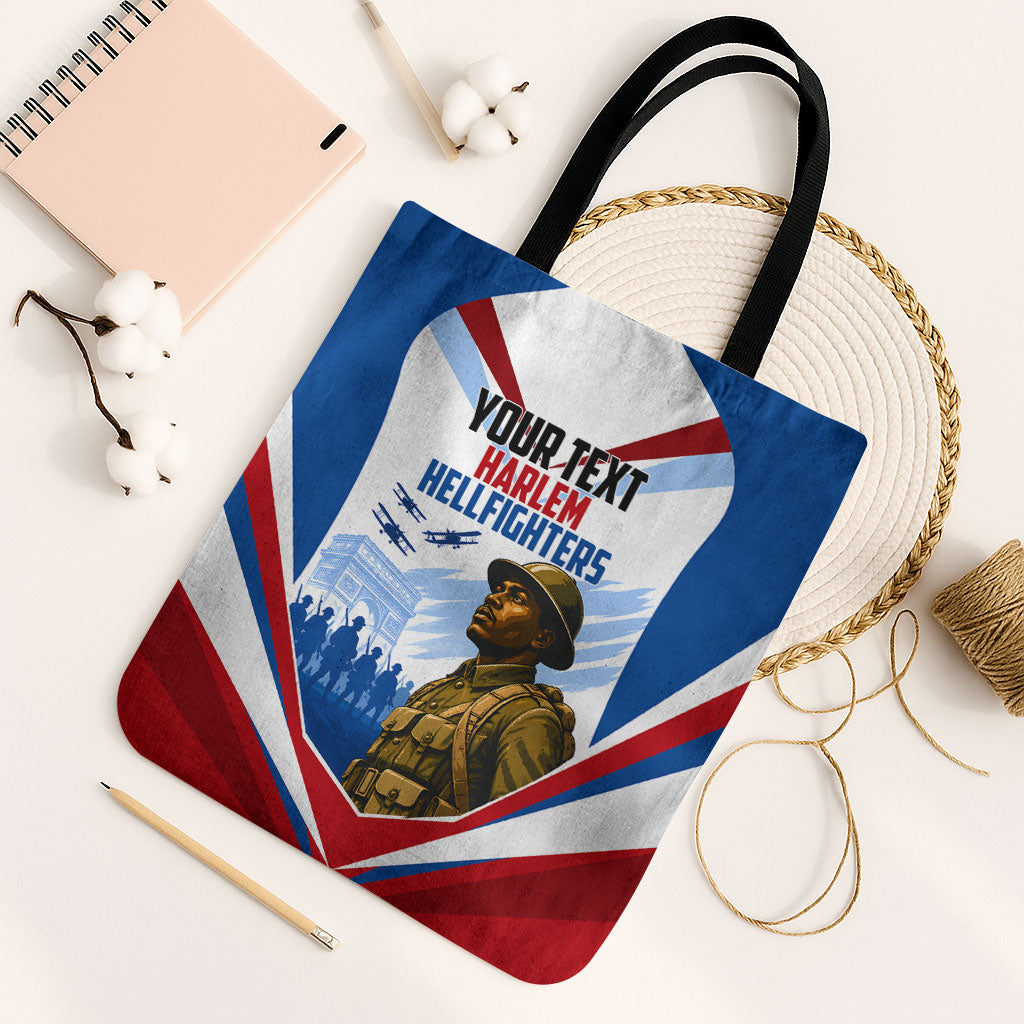 Personalized Harlem Hellfighters Tote Bag Vintage WWI Military History Patriotic Art