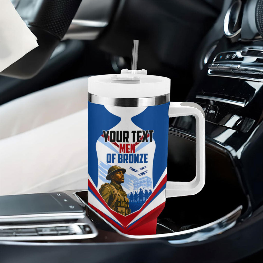 Personalized Harlem Hellfighters Tumbler With Handle Vintage WWI Military History Patriotic Art