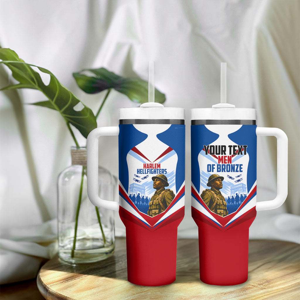 Personalized Harlem Hellfighters Tumbler With Handle Vintage WWI Military History Patriotic Art