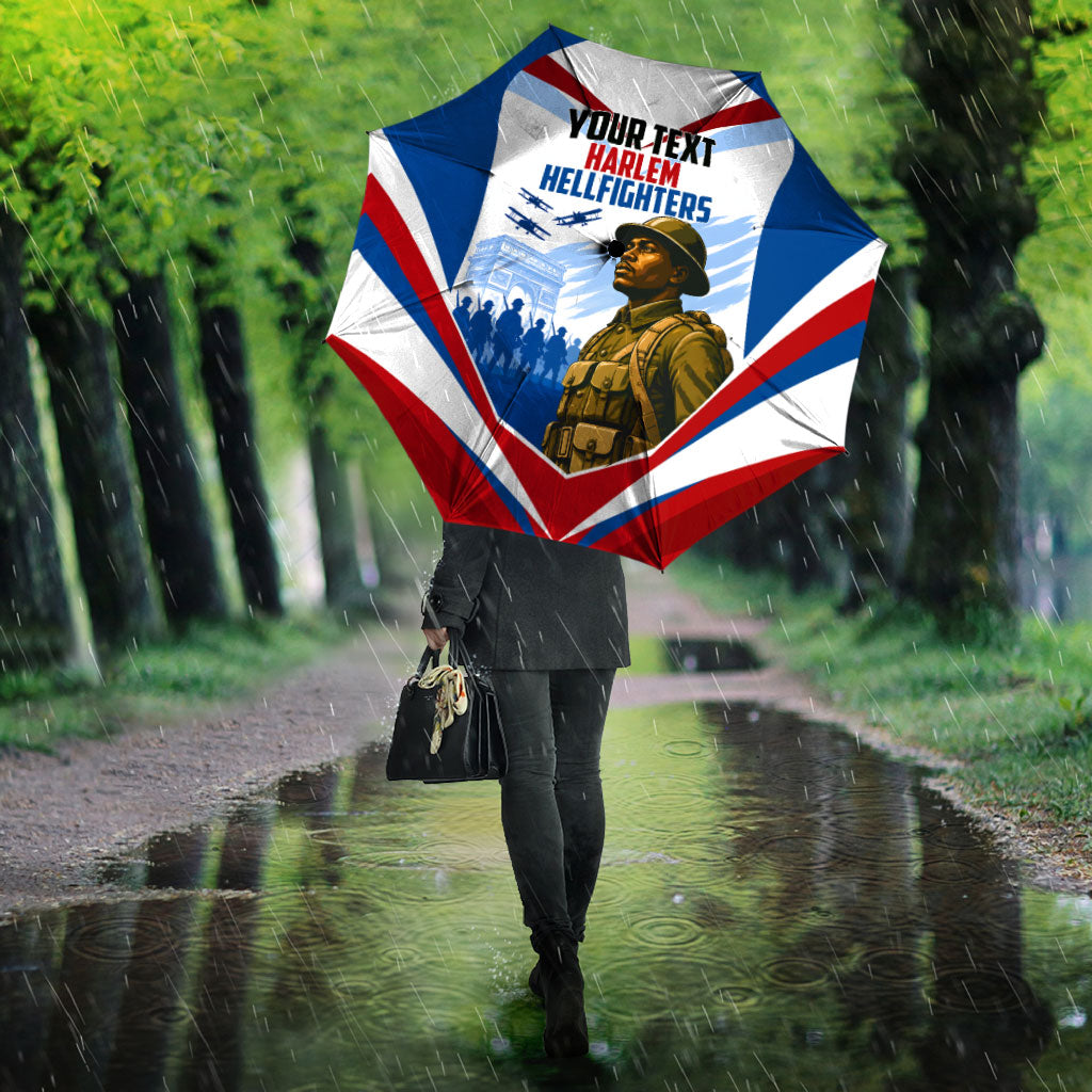 Personalized Harlem Hellfighters Umbrella Vintage WWI Military History Patriotic Art