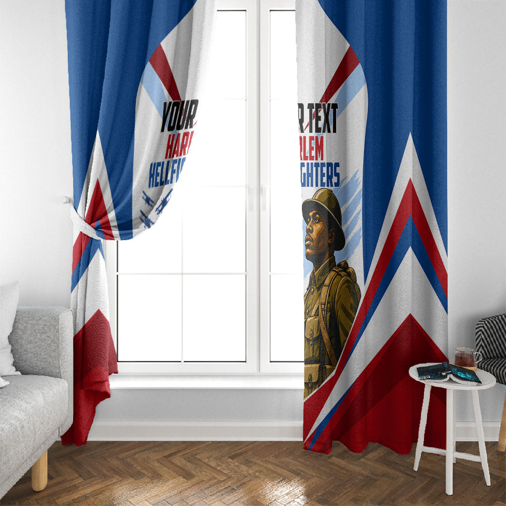 Personalized Harlem Hellfighters Window Curtain Vintage WWI Military History Patriotic Art