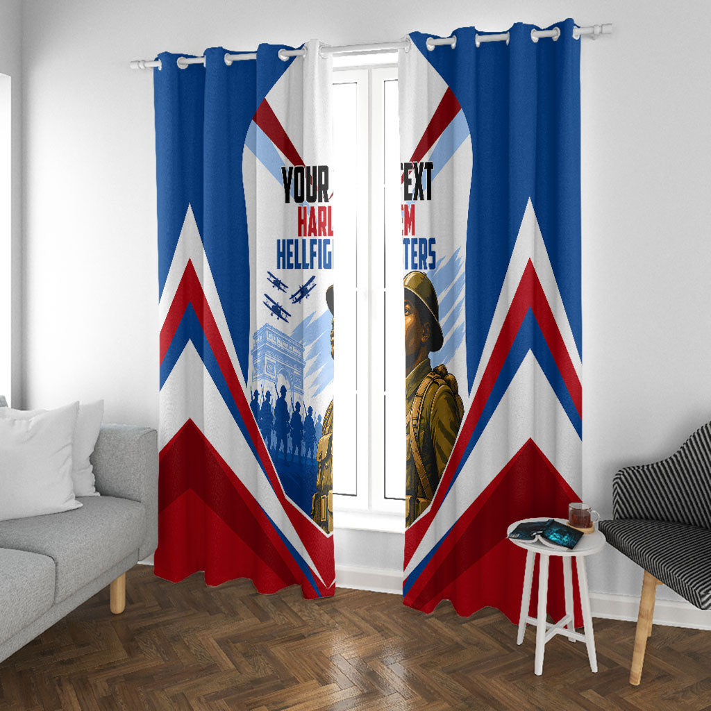 Personalized Harlem Hellfighters Window Curtain Vintage WWI Military History Patriotic Art