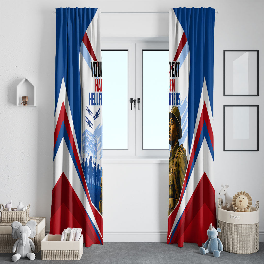 Personalized Harlem Hellfighters Window Curtain Vintage WWI Military History Patriotic Art