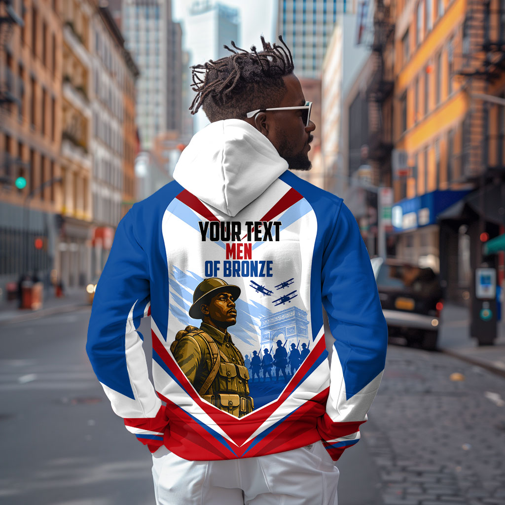 Personalized Harlem Hellfighters Zip Hoodie Vintage WWI Military History Patriotic Art
