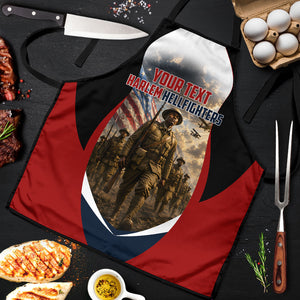 Personalized Harlem Hellfighters Apron WWI African American Soldiers Patriotic Vintage Art