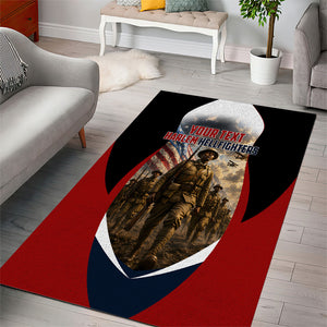 Personalized Harlem Hellfighters Area Rug WWI African American Soldiers Patriotic Vintage Art