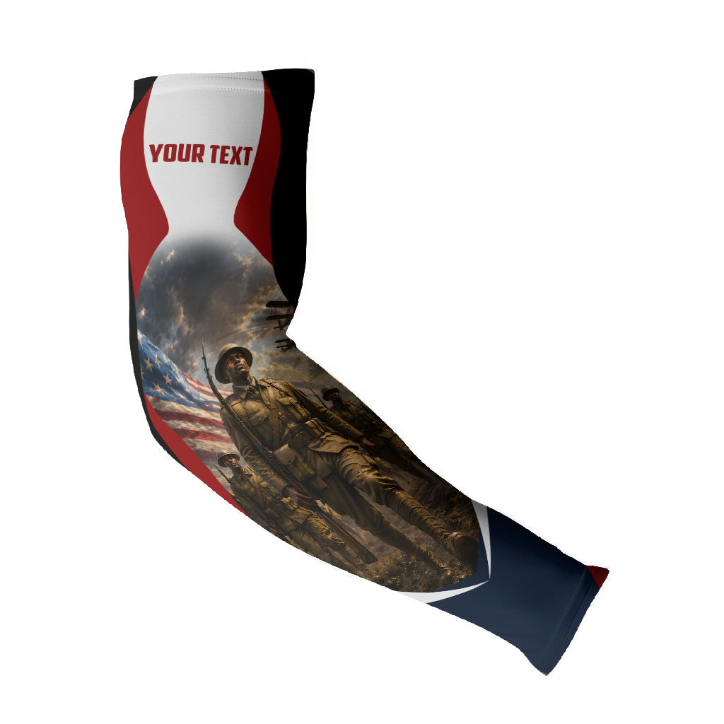 Personalized Harlem Hellfighters Arm Sleeves WWI African American Soldiers Patriotic Vintage Art