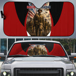 Personalized Harlem Hellfighters Auto Sun Shade WWI African American Soldiers Patriotic Vintage Art