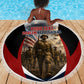 Personalized Harlem Hellfighters Beach Blanket WWI African American Soldiers Patriotic Vintage Art