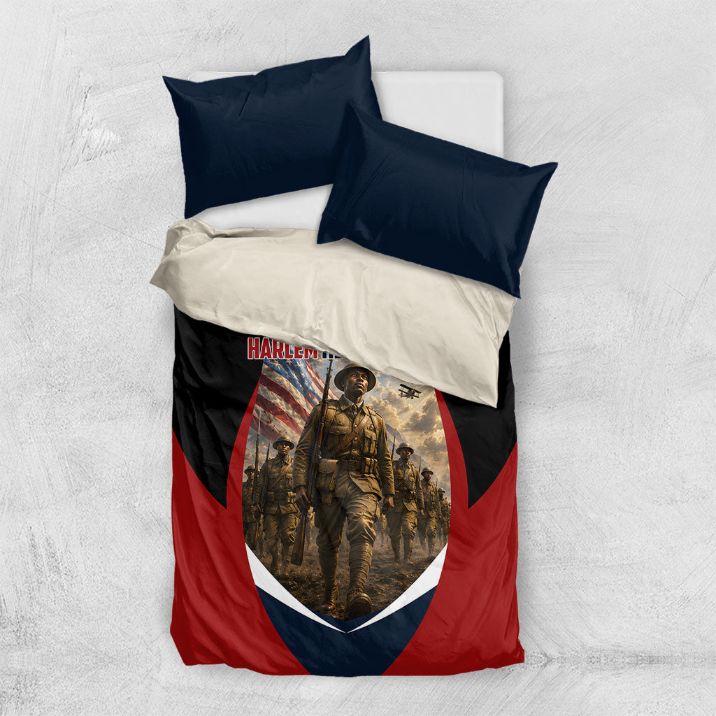 Personalized Harlem Hellfighters Bedding Set WWI African American Soldiers Patriotic Vintage Art