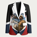 Personalized Harlem Hellfighters Blazer WWI African American Soldiers Patriotic Vintage Art