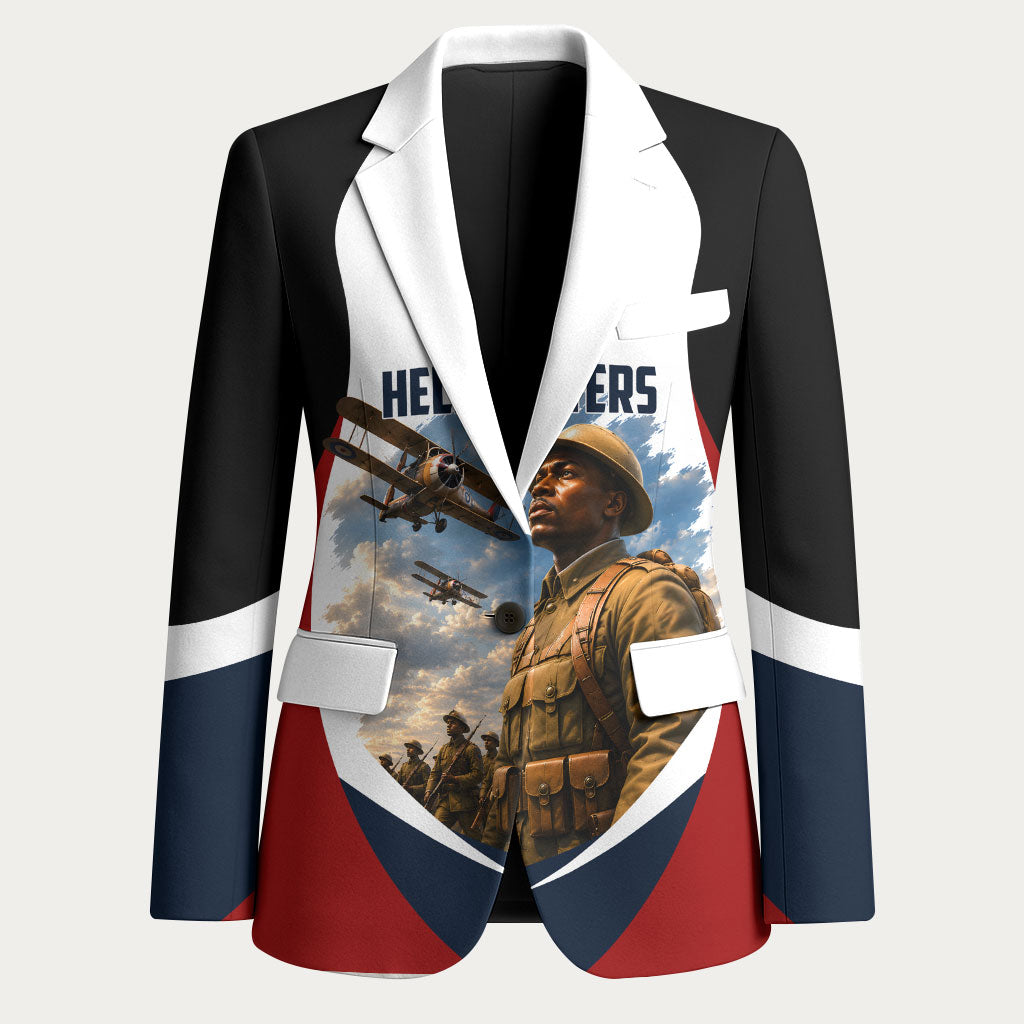 Personalized Harlem Hellfighters Blazer WWI African American Soldiers Patriotic Vintage Art