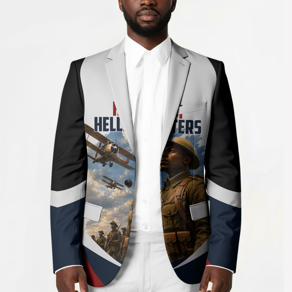 Personalized Harlem Hellfighters Blazer WWI African American Soldiers Patriotic Vintage Art