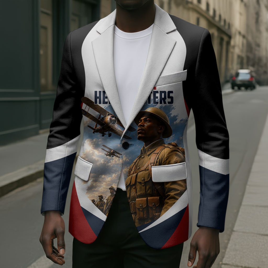 Personalized Harlem Hellfighters Blazer WWI African American Soldiers Patriotic Vintage Art