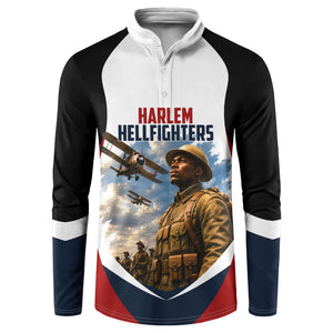 Personalized Harlem Hellfighters Button Sweatshirt WWI African American Soldiers Patriotic Vintage Art