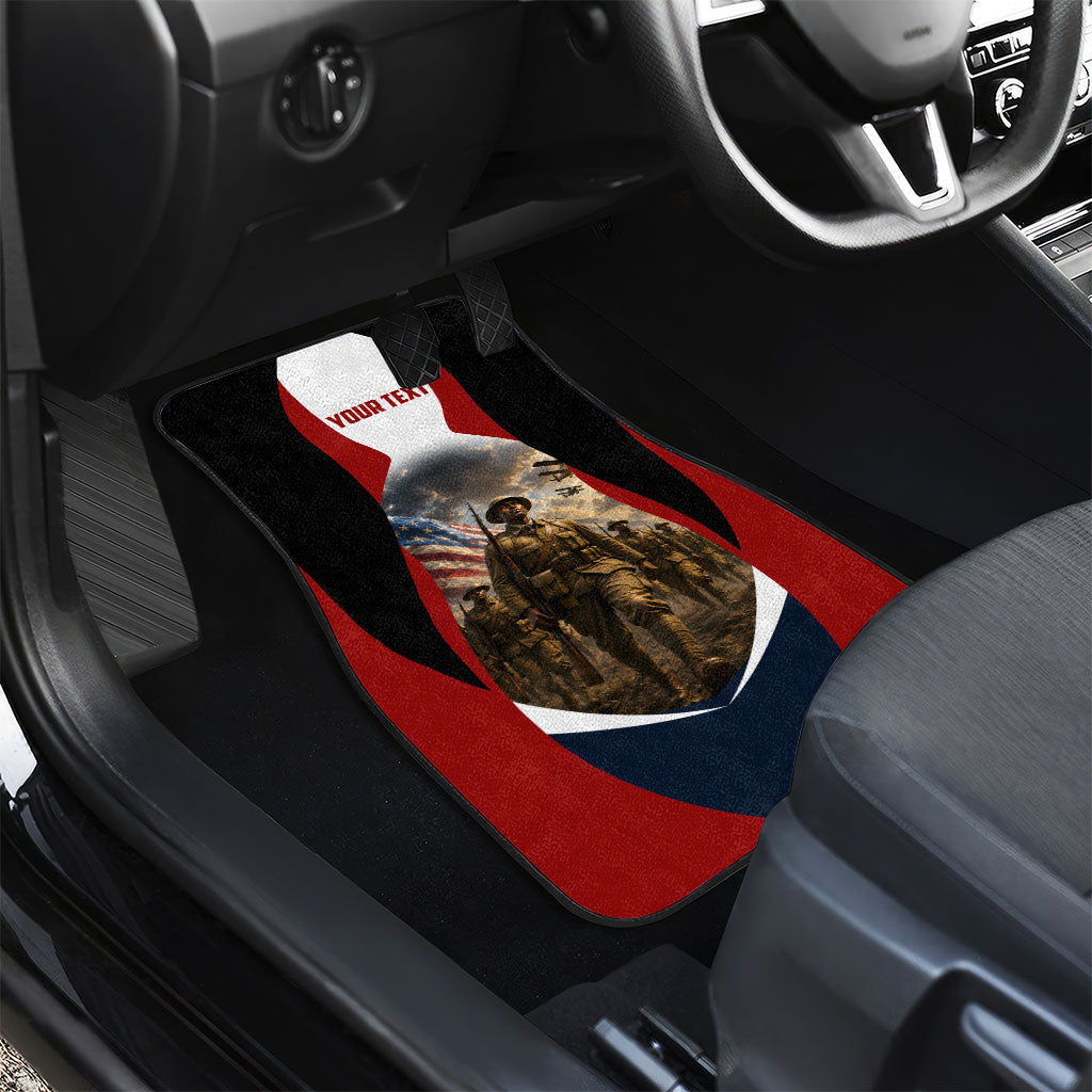 Personalized Harlem Hellfighters Car Mats WWI African American Soldiers Patriotic Vintage Art