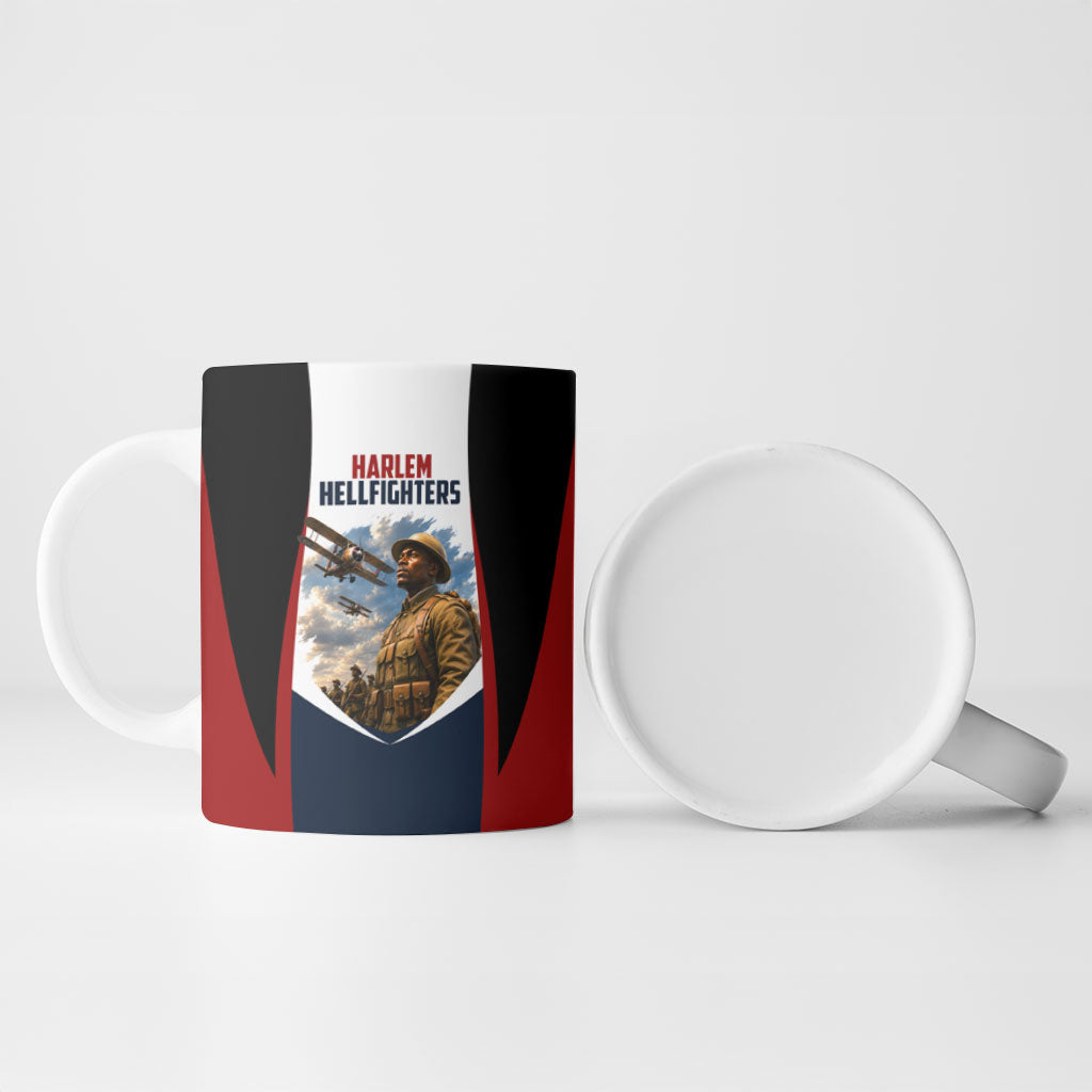 Personalized Harlem Hellfighters Ceramic Mug WWI African American Soldiers Patriotic Vintage Art