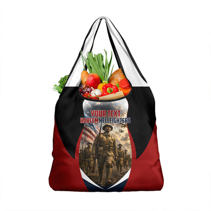 Personalized Harlem Hellfighters Grocery Bag WWI African American Soldiers Patriotic Vintage Art