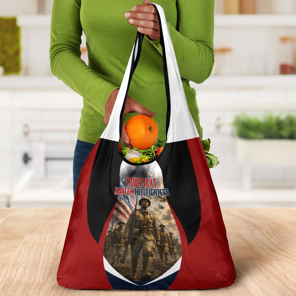 Personalized Harlem Hellfighters Grocery Bag WWI African American Soldiers Patriotic Vintage Art