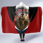 Personalized Harlem Hellfighters Hooded Blanket WWI African American Soldiers Patriotic Vintage Art