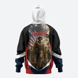 Personalized Harlem Hellfighters Hoodie WWI African American Soldiers Patriotic Vintage Art