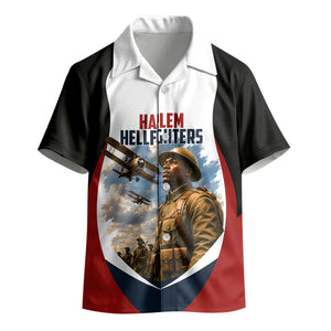 Personalized Harlem Hellfighters Kid Hawaiian Shirt WWI African American Soldiers Patriotic Vintage Art