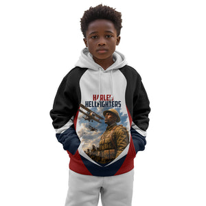 Personalized Harlem Hellfighters Kid Hoodie WWI African American Soldiers Patriotic Vintage Art