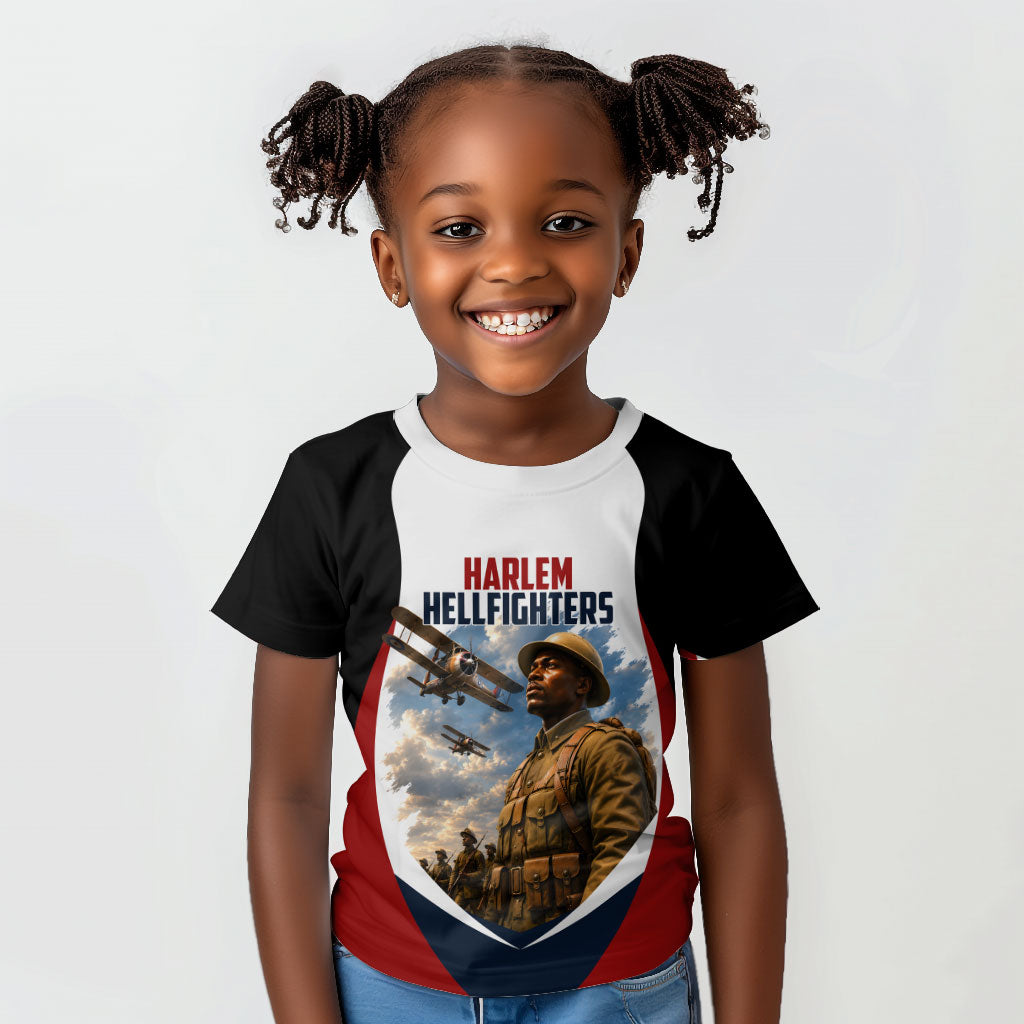 Personalized Harlem Hellfighters Kid T shirt WWI African American Soldiers Patriotic Vintage Art