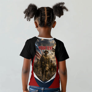 Personalized Harlem Hellfighters Kid T shirt WWI African American Soldiers Patriotic Vintage Art