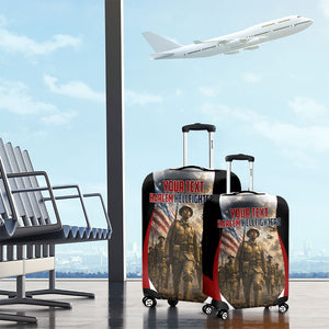 Personalized Harlem Hellfighters Luggage Cover WWI African American Soldiers Patriotic Vintage Art