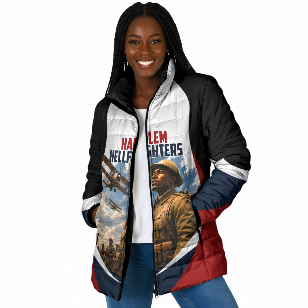 Personalized Harlem Hellfighters Padded Jacket WWI African American Soldiers Patriotic Vintage Art