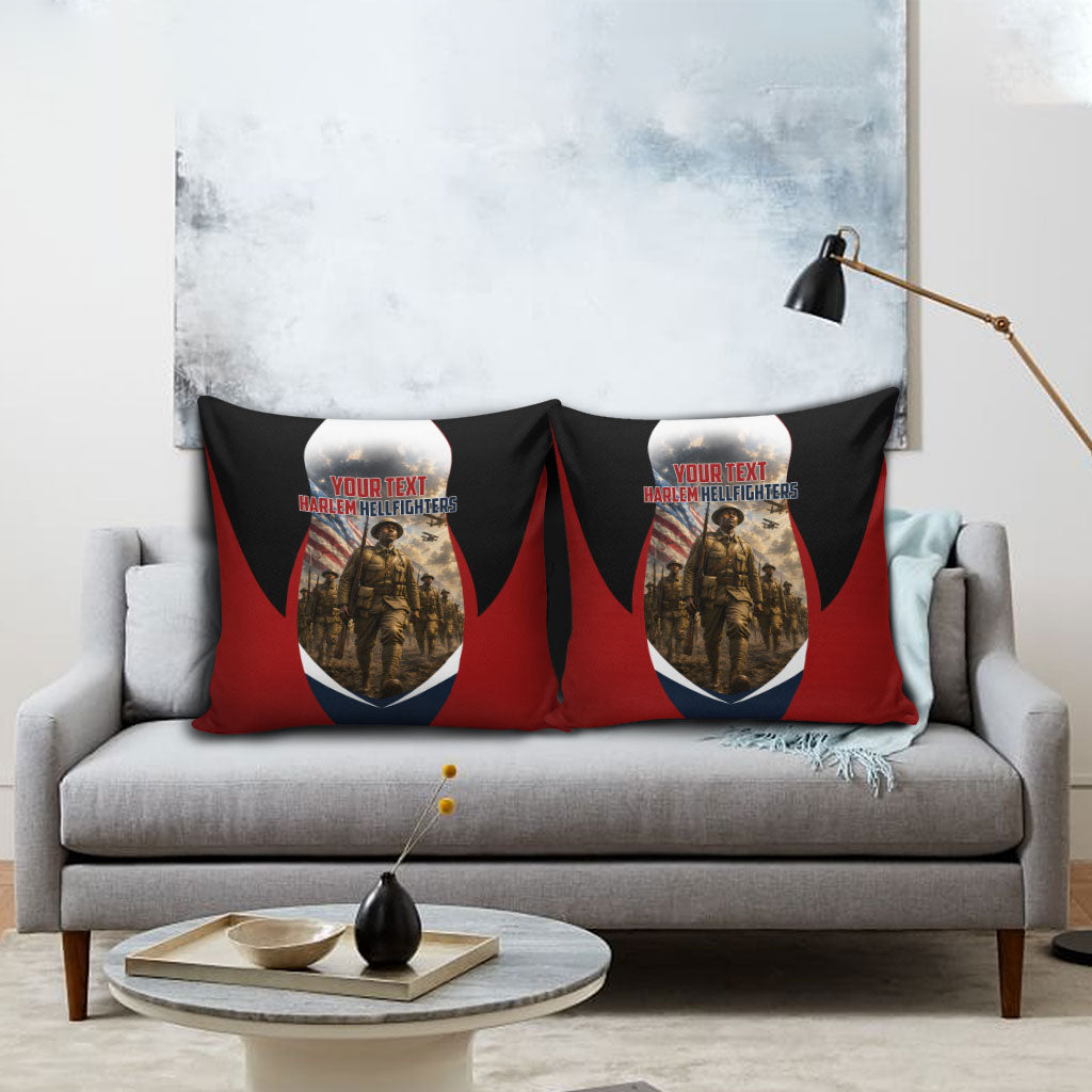 Personalized Harlem Hellfighters Pillow Cover WWI African American Soldiers Patriotic Vintage Art