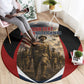Personalized Harlem Hellfighters Round Carpet WWI African American Soldiers Patriotic Vintage Art