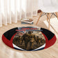 Personalized Harlem Hellfighters Round Carpet WWI African American Soldiers Patriotic Vintage Art