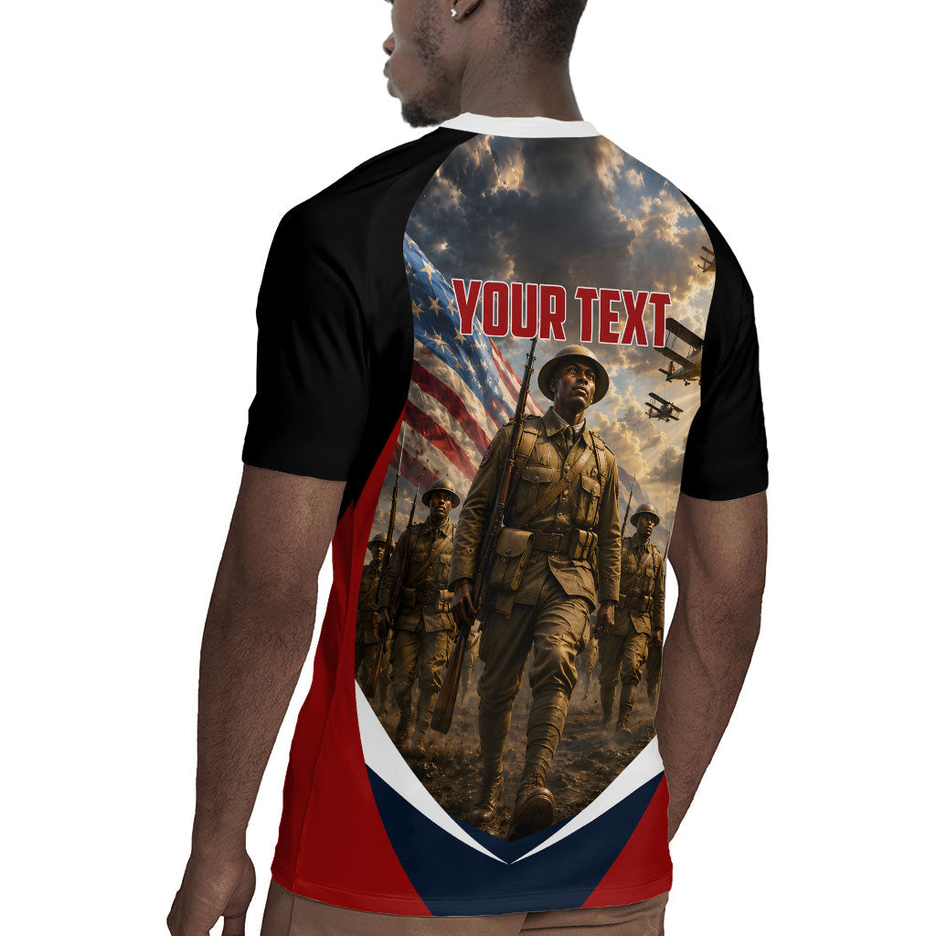 Personalized Harlem Hellfighters Rugby Jersey WWI African American Soldiers Patriotic Vintage Art