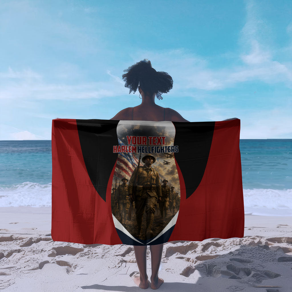 Personalized Harlem Hellfighters Sarong WWI African American Soldiers Patriotic Vintage Art