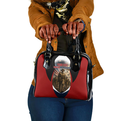 Personalized Harlem Hellfighters Shoulder Handbag WWI African American Soldiers Patriotic Vintage Art