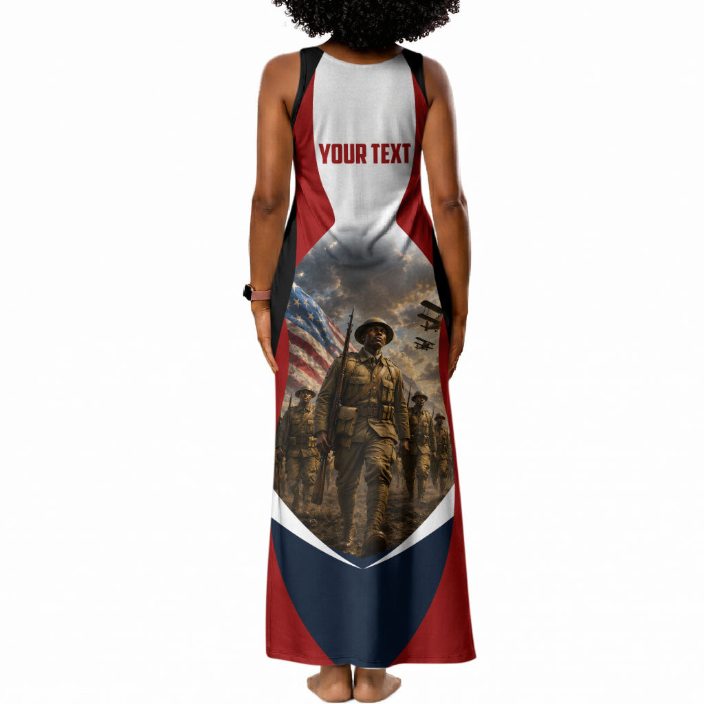 Personalized Harlem Hellfighters Tank Maxi Dress WWI African American Soldiers Patriotic Vintage Art