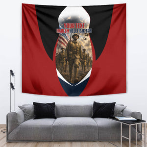 Personalized Harlem Hellfighters Tapestry WWI African American Soldiers Patriotic Vintage Art