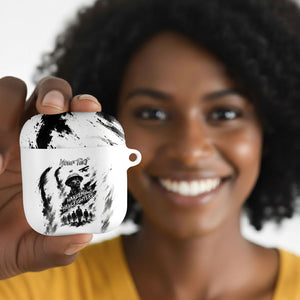 Personalized Harlem Hellfighters AirPods Case WWI African American Soldiers Monochrome Grunge Sketch Art
