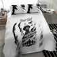 Personalized Harlem Hellfighters Bedding Set WWI African American Soldiers Monochrome Grunge Sketch Art