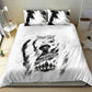 Personalized Harlem Hellfighters Bedding Set WWI African American Soldiers Monochrome Grunge Sketch Art