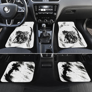 Personalized Harlem Hellfighters Car Mats WWI African American Soldiers Monochrome Grunge Sketch Art