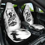 Personalized Harlem Hellfighters Car Seat Cover WWI African American Soldiers Monochrome Grunge Sketch Art