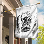 Personalized Harlem Hellfighters Garden Flag WWI African American Soldiers Monochrome Grunge Sketch Art
