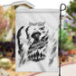 Personalized Harlem Hellfighters Garden Flag WWI African American Soldiers Monochrome Grunge Sketch Art