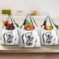 Personalized Harlem Hellfighters Grocery Bag WWI African American Soldiers Monochrome Grunge Sketch Art