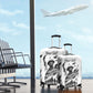Personalized Harlem Hellfighters Luggage Cover WWI African American Soldiers Monochrome Grunge Sketch Art